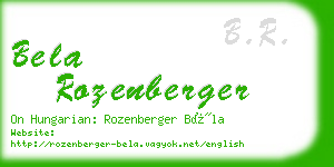 bela rozenberger business card